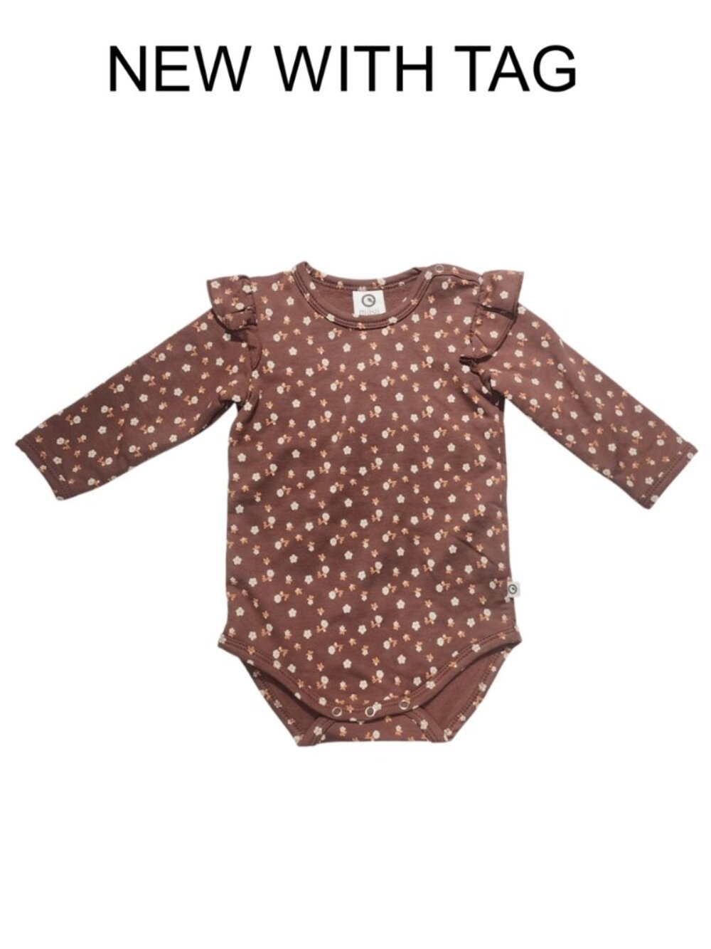 NWT - MUSLI - GOTS Certified Organic Cotton Onesie - Floral Print - Size 3-6m